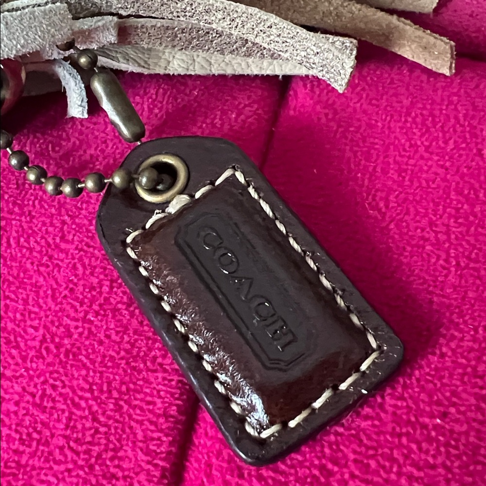 Coach Fringe Wristlet in Brown, Beige & Gold - Picture 6 of 13